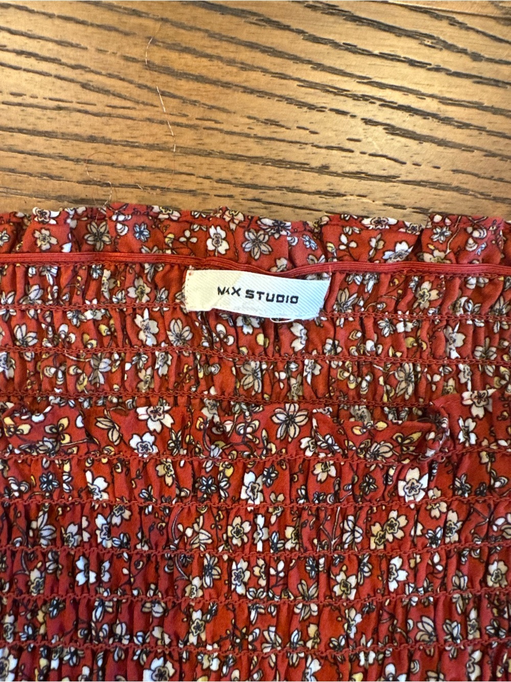 Max Studio Rust Floral Midi Dress - Picture 3 of 3